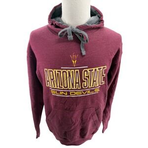 Arizona State Sun Devils Maroon Hoodie Sweatshirt‎ Mens Medium NEW